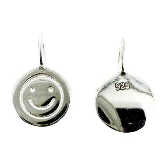 Wholesale Sterling Silver Happy Face Charm, Charms and Pendants for Jewelry Making, Wholesale Findings