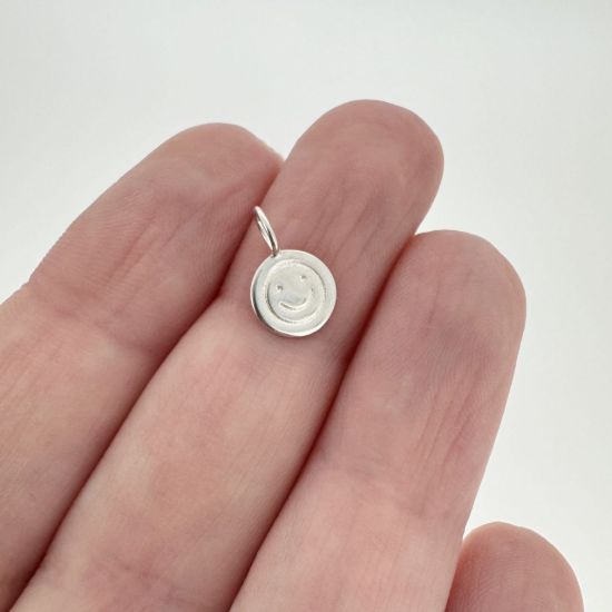 Wholesale Sterling Silver Happy Face Charm, Charms and Pendants for Jewelry Making, Wholesale Findings
