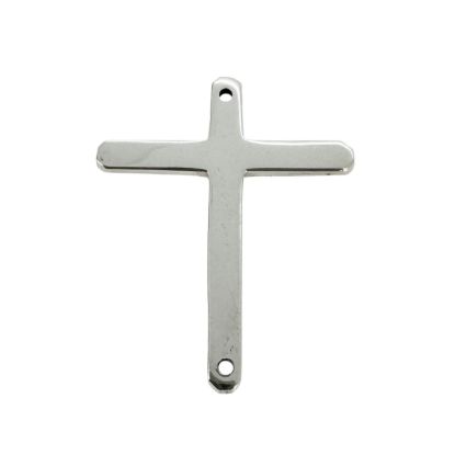 Wholesale Sterling Silver Large Cross Charm Connector, Charms and Pendants for Jewelry Making, Wholesale Findings