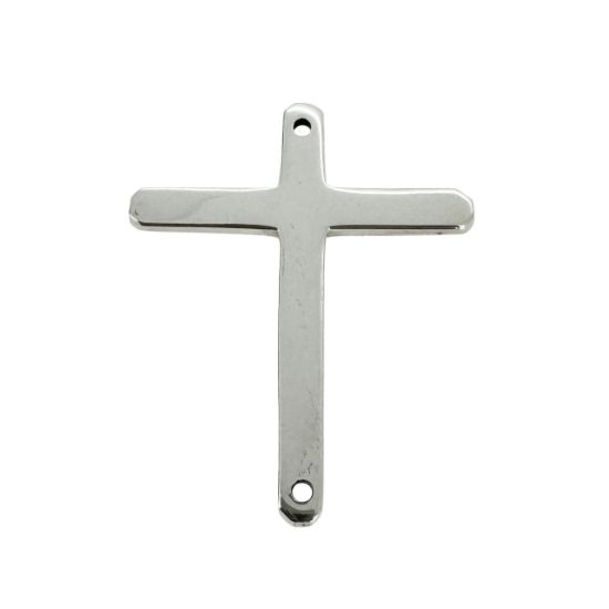 Wholesale Sterling Silver Large Cross Charm Connector, Charms and Pendants for Jewelry Making, Wholesale Findings