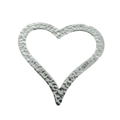 Wholesale Sterling Silver Hammered Heart Pendant, Charms and Pendants for Jewelry Making, Wholesale Findings