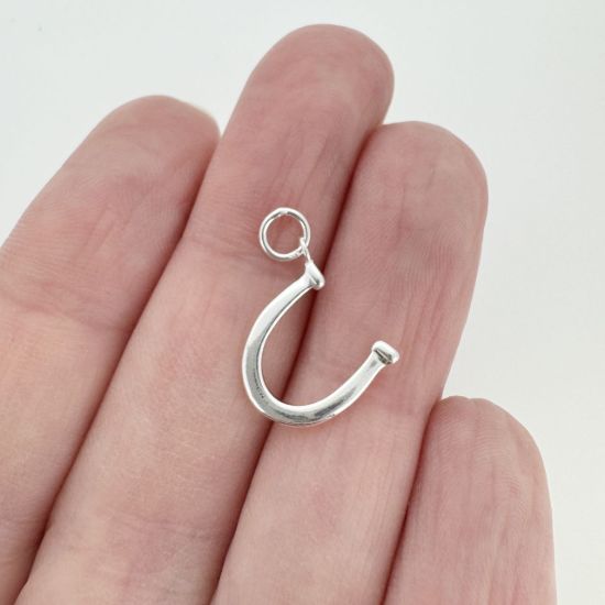 Wholesale Sterling Silver Horseshoe Charm, Charms and Pendants for Jewelry Making, Wholesale Findings