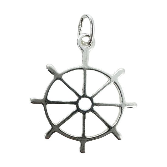 Wholesale Sterling Silver Nautical Wheel Charm, Charms and Pendants for Jewelry Making, Wholesale Findings