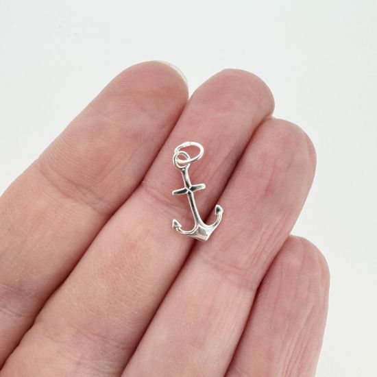 Wholesale Sterling Silver Nautical Anchor Charm, Charms and Pendants for Jewelry Making, Wholesale Findings