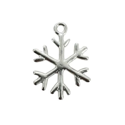 Wholesale 925 Sterling Silver Snowflake Charm - 18x13mm (1 pc)