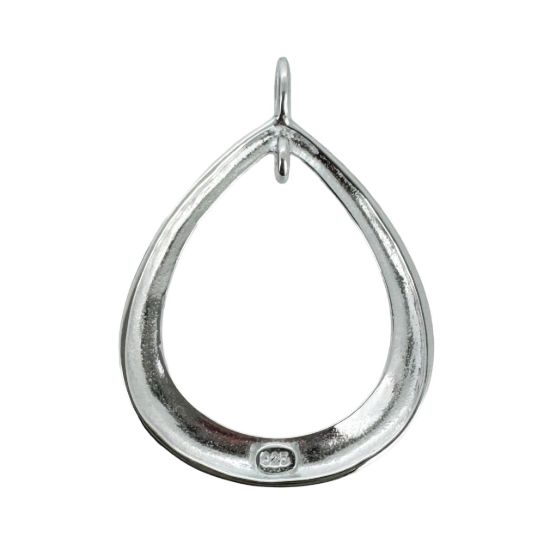 Wholesale Sterling Silver Fancy Sleek Teardop Pendant, Charms and Pendants for Jewelry Making, Wholesale Findings