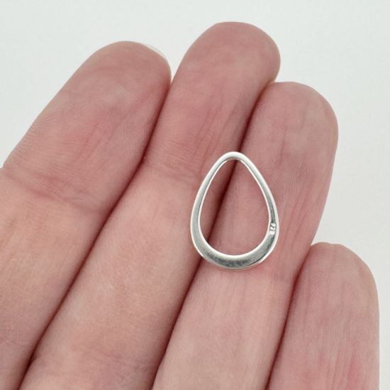 Wholesale Sterling Silver Small Teardrop Link, Charms and Pendants for Jewelry Making, Wholesale Findings