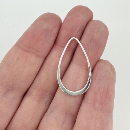 Wholesale Sterling Silver Big Teardrop Connector, Charms and Pendants for Jewelry Making, Wholesale Findings