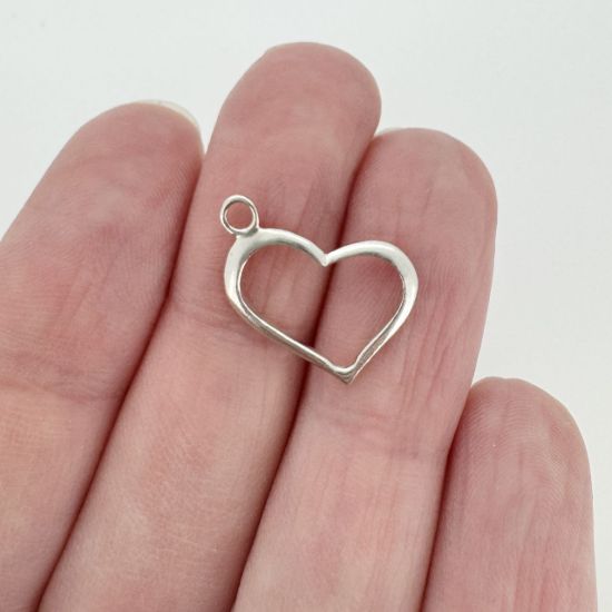 Wholesale Sterling Silver Classic Heart Charm, Charms and Pendants for Jewelry Making, Wholesale Findings