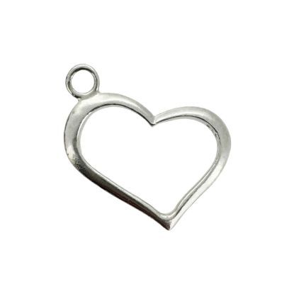 Wholesale Sterling Silver Classic Heart Charm, Charms and Pendants for Jewelry Making, Wholesale Findings