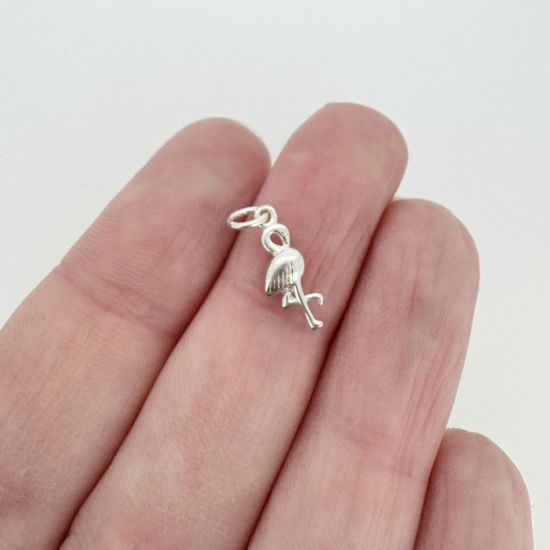 Wholesale Sterling Silver Flamingo Charm, Charms and Pendants for Jewelry Making, Wholesale Findings
