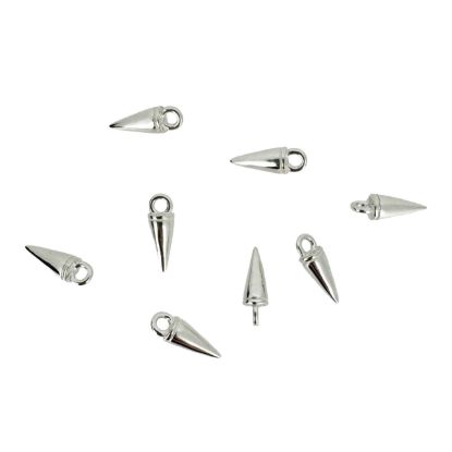 Wholesale Sterling Silver Spike Stud Charm, Charms and Pendants for Jewelry Making, Wholesale Findings