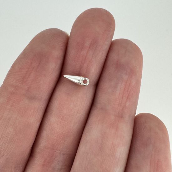 Wholesale Sterling Silver Spike Stud Charm, Charms and Pendants for Jewelry Making, Wholesale Findings