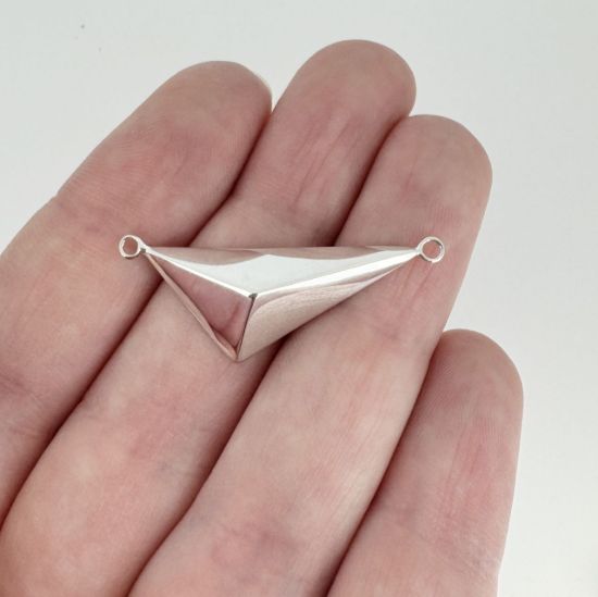 Wholesale Sterling Silver Large Triangle Pendant, Charms and Pendants for Jewelry Making, Wholesale Findings