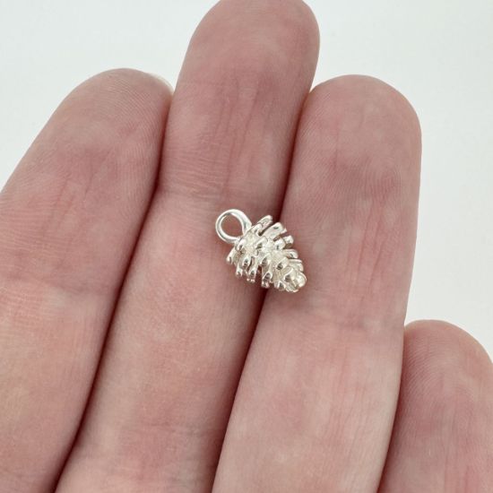 Wholesale Sterling Silver Pine Cone Charm, Charms and Pendants for Jewelry Making, Wholesale Findings