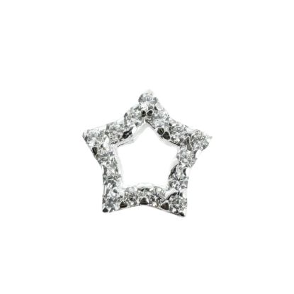 Wholesale Sterling Silver Tiny Star Connector Charm with CZ Stone , Charms and Pendants for Jewelry Making, Wholesale Findings