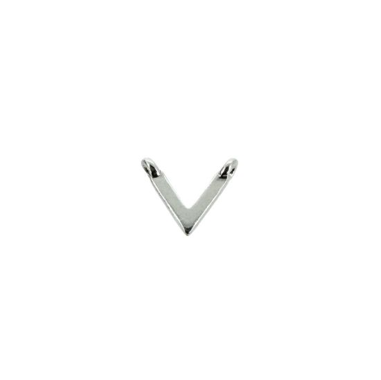 Wholesale Sterling Silver Chevron Point Connector Charm, Charms and Pendants for Jewelry Making, Wholesale Findings