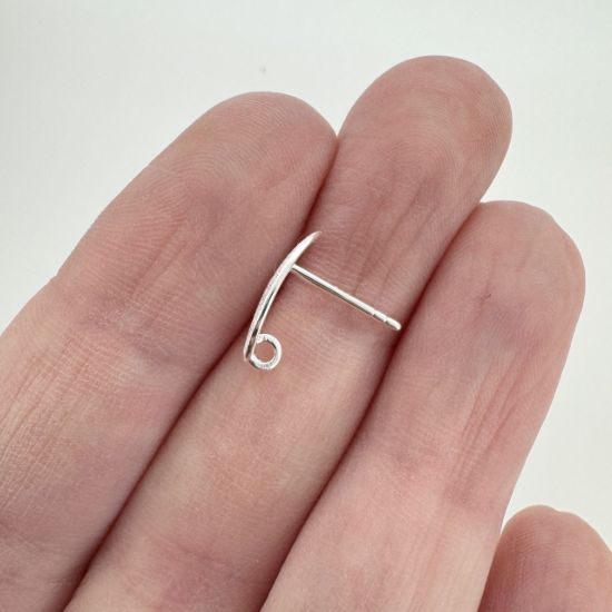 Wholesale Sterling Silver Textured Marquis Earwire for Jewelry Making, Wholesale Earwire and Findings