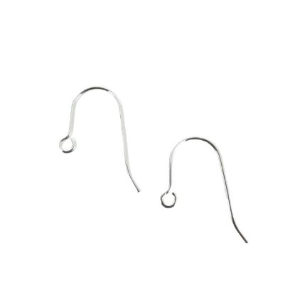 Wholesale Sterling Silver Simple Fishhook with Open Eye End for Jewelry Making, Wholesale Earwire and Findings
