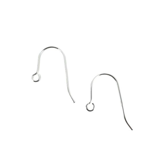 Wholesale Sterling Silver Simple Fishhook with Open Eye End for Jewelry Making, Wholesale Earwire and Findings