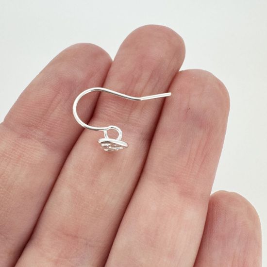 Wholesale Sterling Silver Fancy Heart Earwires for Jewelry Making, Wholesale Earwire and Findings
