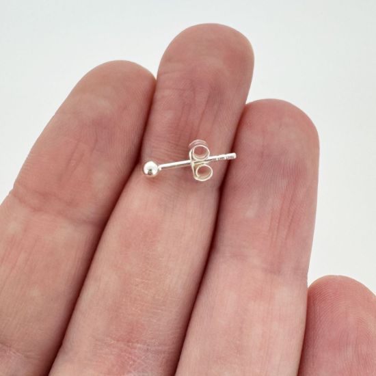 Wholesale Sterling Silver Simple Silver Stud Earrings for Jewelry Making, Wholesale Earwire and Findings