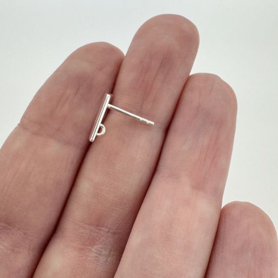 Wholesale Sterling Silver Smooth Square Earwire for Jewelry Making, Wholesale Earwire and Findings