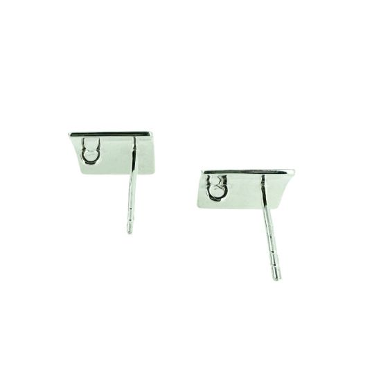 Wholesale Sterling Silver Smooth Square Earwire for Jewelry Making, Wholesale Earwire and Findings