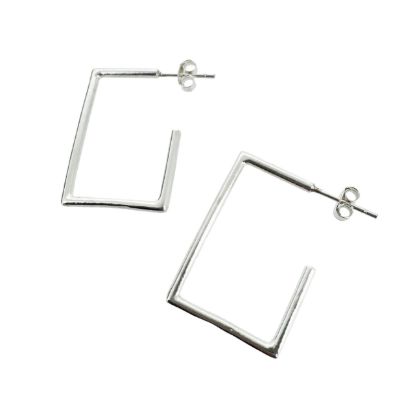 Wholesale Sterling Silver Strong Square Hoops for Jewelry Making, Wholesale Earwire and Findings