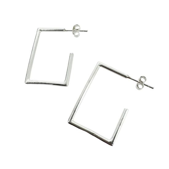 Wholesale Sterling Silver Strong Square Hoops for Jewelry Making, Wholesale Earwire and Findings