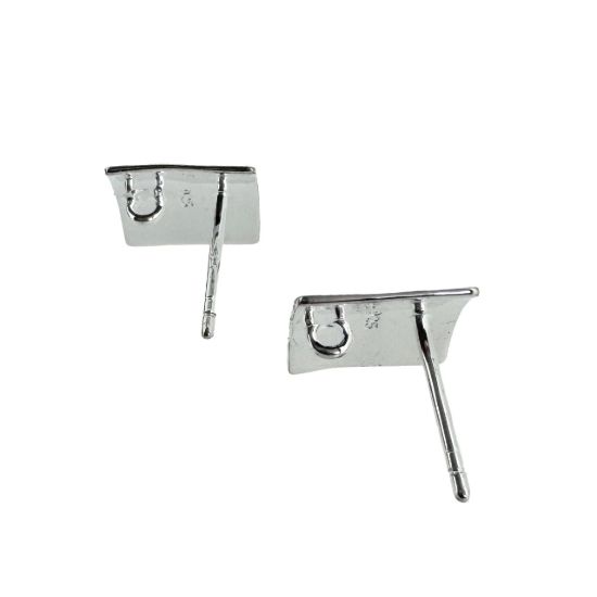 Wholesale Sterling Silver Textured Square Earwire for Jewelry Making, Wholesale Earwire and Findings