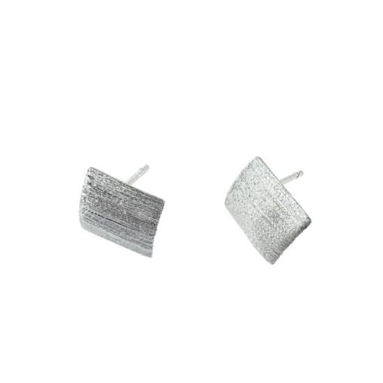 Wholesale Sterling Silver Textured Square Earwire for Jewelry Making, Wholesale Earwire and Findings