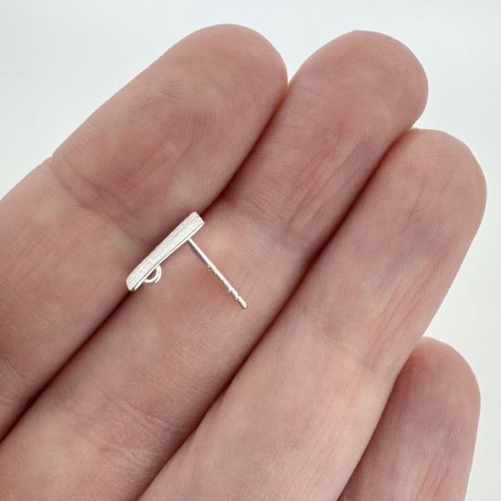 Wholesale Sterling Silver Textured Square Earwire for Jewelry Making, Wholesale Earwire and Findings