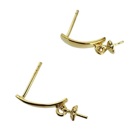 Wholesale Sterling Silver Rectangle Earring Post for Jewelry Making, Wholesale Earwire and Findings