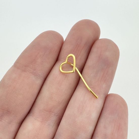 Gold over Sterling Silver Heart Earrings