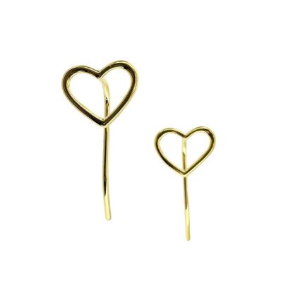 Gold over Sterling Silver Heart Earrings