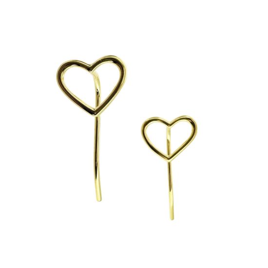 Gold over Sterling Silver Heart Earrings