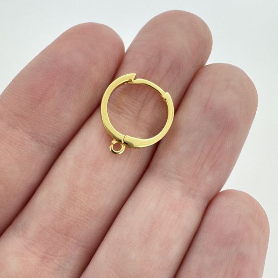 WHOLESALE GOLD STERLING SILVER EARRING FINDINGS-HOOP EARRINGS