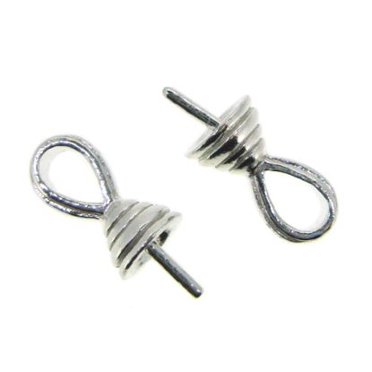 Wholesale Sterling Silver Fancy Bead Cap with Post, Wholesale Findings