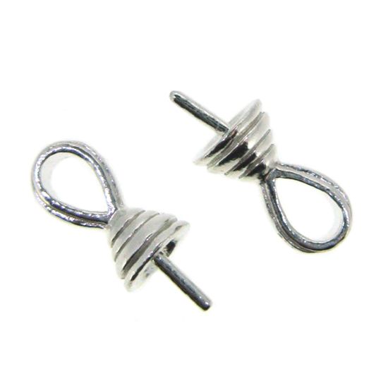 Wholesale Sterling Silver Fancy Bead Cap with Post, Wholesale Findings