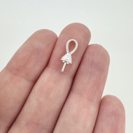 Wholesale Sterling Silver Fancy Bead Cap with Post, Wholesale Findings