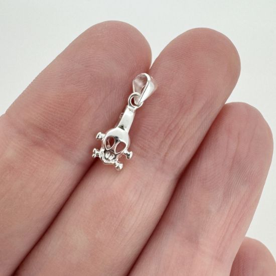 Wholesale Sterling Silver Skull Shaped Pinch Bail Connector, Wholesale Findings