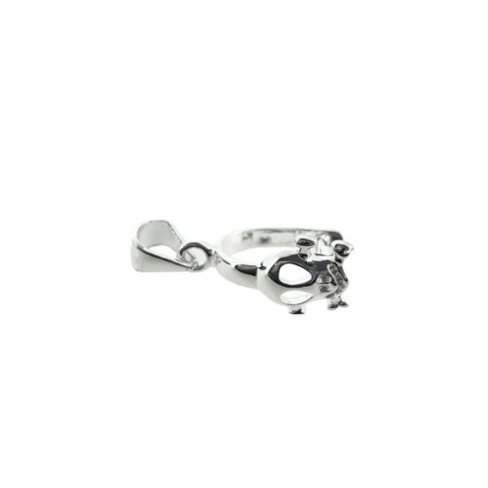 Wholesale Sterling Silver Skull Shaped Pinch Bail Connector, Wholesale Findings