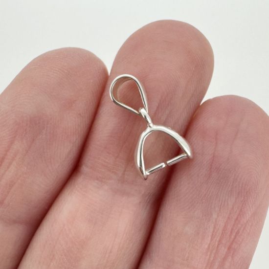 Wholesale Sterling Silver Teardrop Pinch Bail Connector, Wholesale Findings