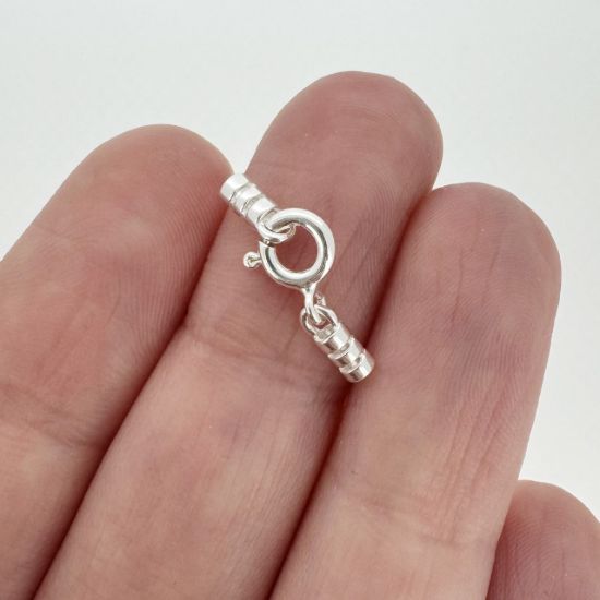 Wholesale Sterling Silver Crimped Tube End with Clasp ,Crimp and Endings for Jewelry Making, Wholesale Findings