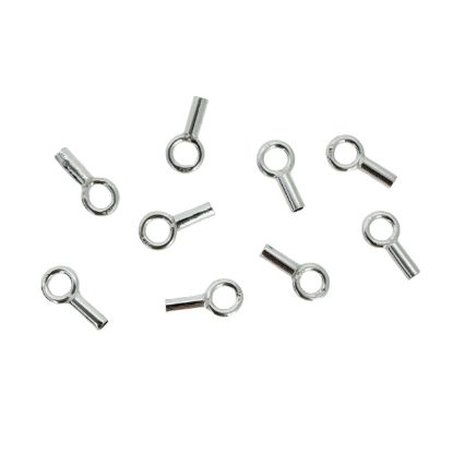 Wholesale Sterling Silver Plain Tube Ends ,Crimp and Endings for Jewelry Making, Wholesale Findings