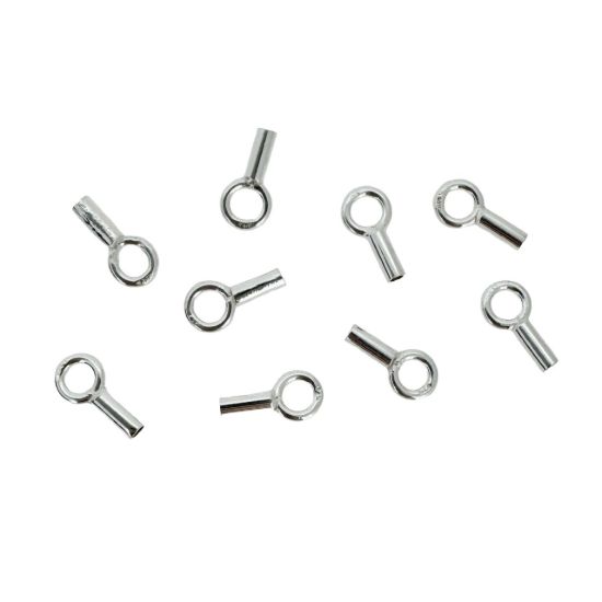 Wholesale Sterling Silver Plain Tube Ends ,Crimp and Endings for Jewelry Making, Wholesale Findings