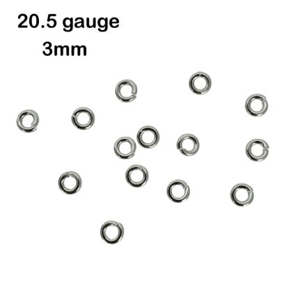 Wholesale Sterling Silver Open Jump Rings - 20.5 Gauge, 3mm (20 Pcs)