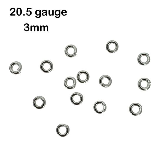 Wholesale Sterling Silver Open Jump Rings - 20.5 Gauge, 3mm (20 Pcs)