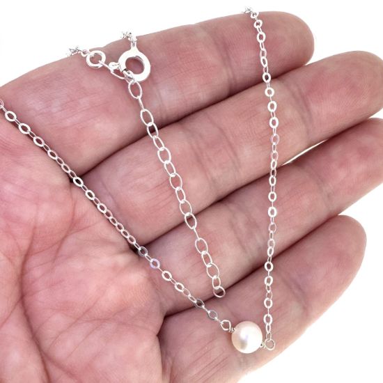 wholesale sterling silver single pearl necklace